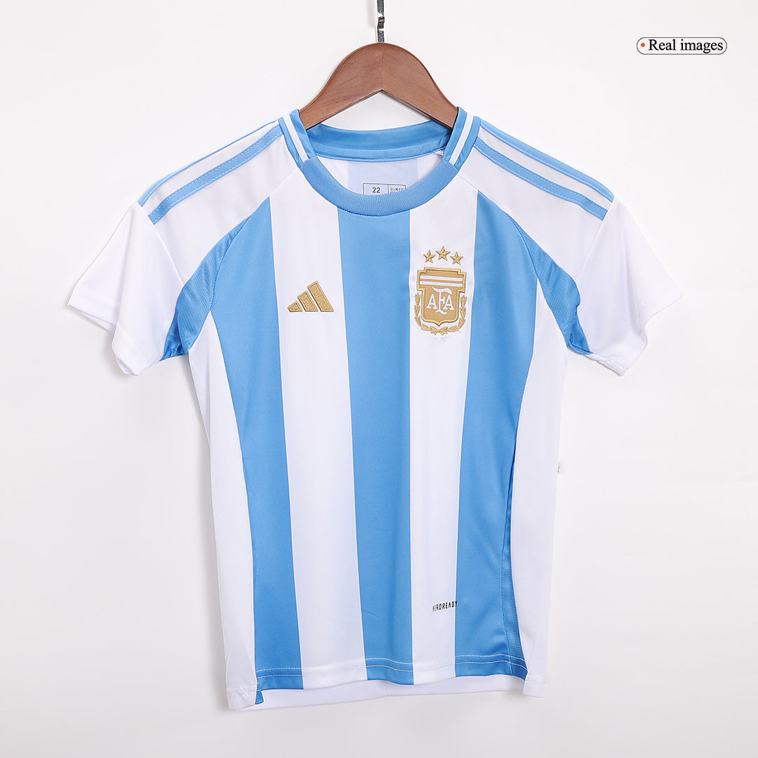 Kid's Argentina Home Jerseys Full Kit Copa América 2024