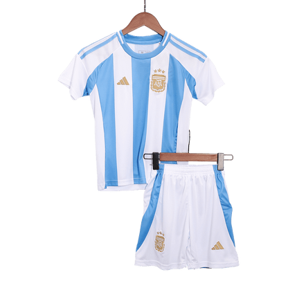 Kid's Argentina Home Jerseys Kit(Jersey+Shorts) Copa América 2024