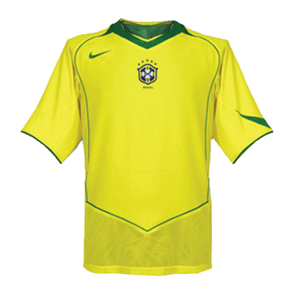 Brazil Home Retro Soccer Jersey 2004