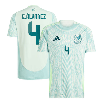 Men's Mexico E.Álvarez #4 Away Soccer Jersey Copa América 2024