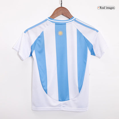 Kid's Argentina Home Jerseys Kit(Jersey+Shorts) Copa América 2024